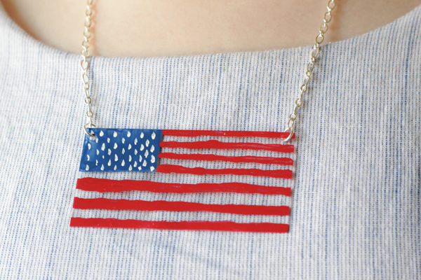 July 4th heart bubble chunky necklace – Honeydewusa