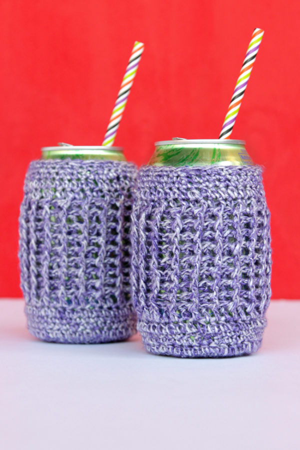 Ribbed Can Koozies Free Crochet Pattern Hands Occupied