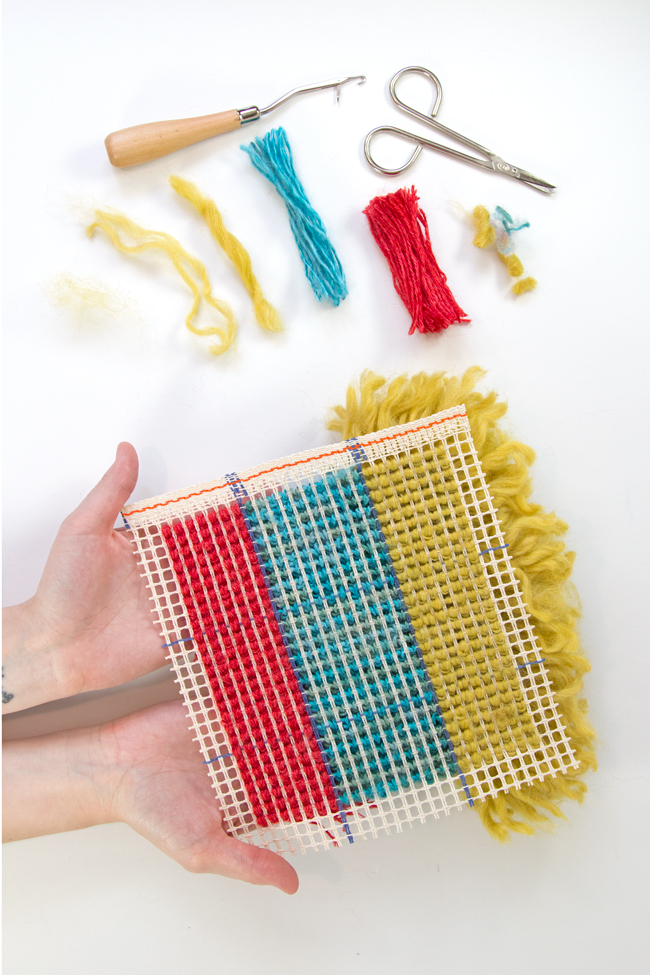 Many Circels Hook Rug Kit DIY Unfinished Crocheting Yarn Mat Latch