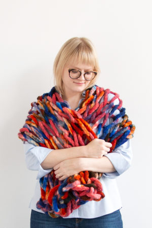 The 45-Minute Wrap – Free Arm Knitting Pattern | Hands Occupied