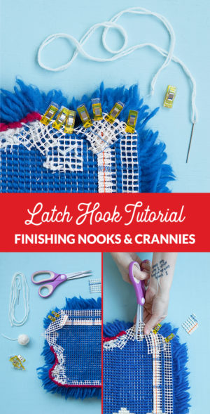 Finishing Nooks and Crannies in Latch Hook Tutorial | Hands Occupied