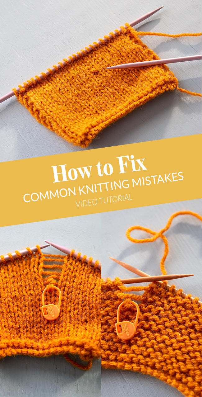 How to Fix Common Mistakes in Knitting with Video Tutorial: Tinking  Frogging, Wrong & Dropped Stitches